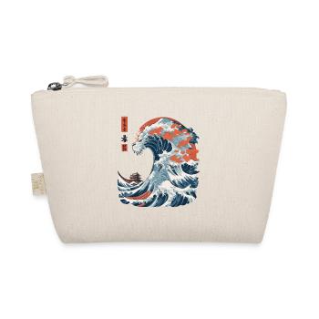 Monster Welle Japan Ukiyo-E Vintage Streetwear - Bio-Täschchen - Natur - Vorne