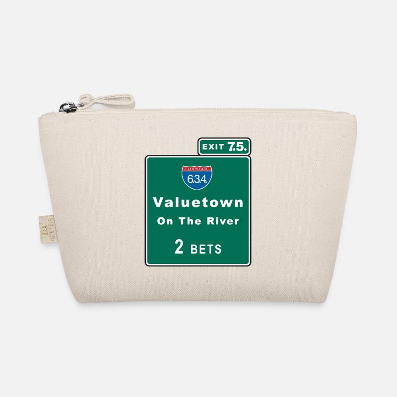 Poker Design Valuetown -straight flush - Schild - Bio-Täschchen - Natur