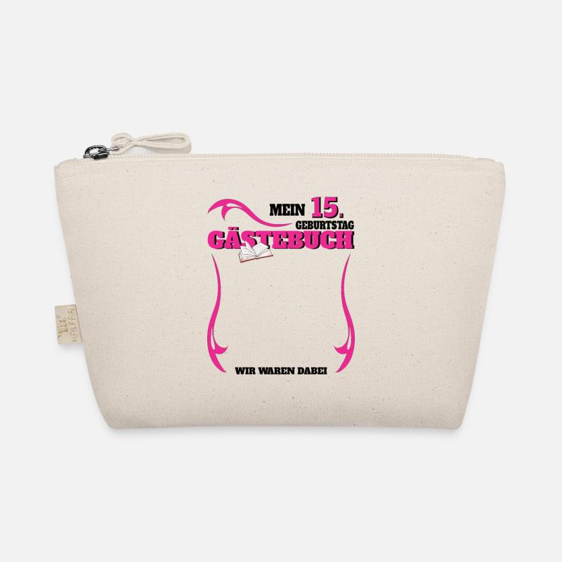 15. Geburtstag Mädchen & Junge Gästebuch Bio-Täschchen