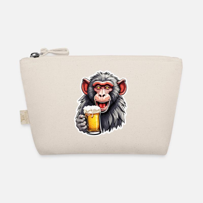 Affe / Tier / Zoo / Babian / Wild / Comic Bio-Täschchen