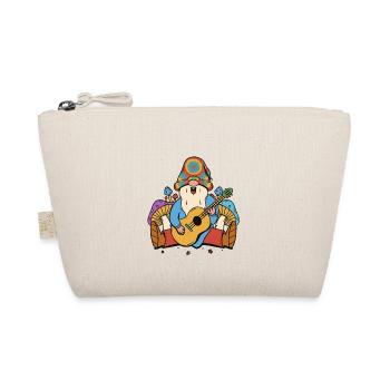 Hippie Gnome Dwarf Mushrooms Music Musician Guitar - Organic Pouch - nature - Front