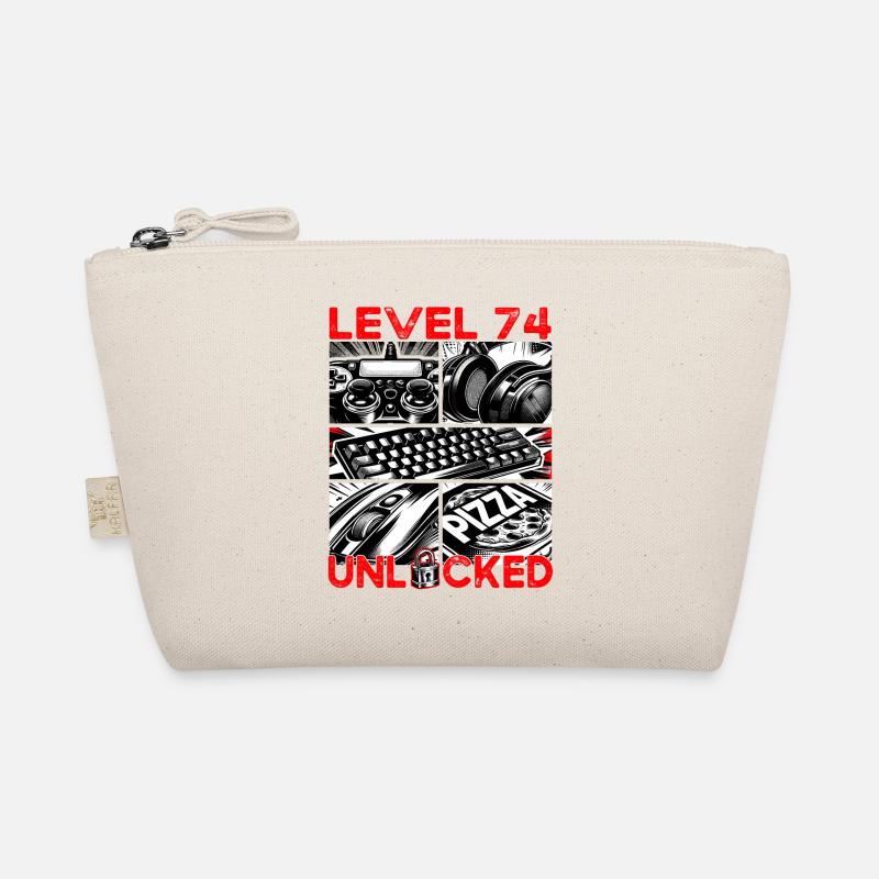 Geburtstag Level 74 freigeschaltet Gaming & Zocker Bio-Täschchen