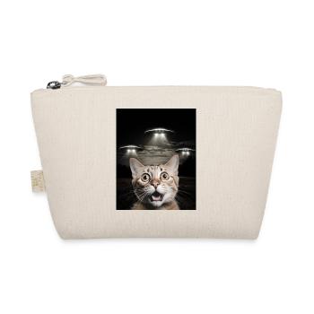 Funny cats selfie in front of UFOs cat UFO - Organic Pouch - nature - Front