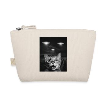 Funny Cats Selfie In Front Of UFOs Cat UFO - Organic Pouch - nature - Front