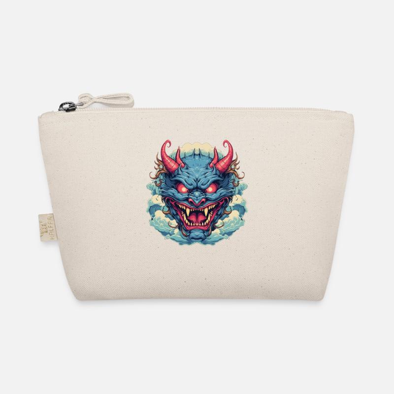 Japanischer Hannya Dämon Samurai Warrior Oni Maske Bio-Täschchen