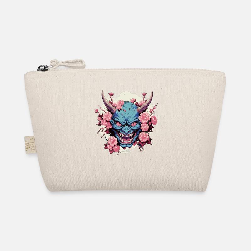 Japanischer Hannya Dämon Samurai Warrior Oni Maske Bio-Täschchen
