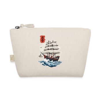 Japan Boat Ukiyo-E Vintage Sailing Ship Streetwear - Organic Pouch - nature - Front