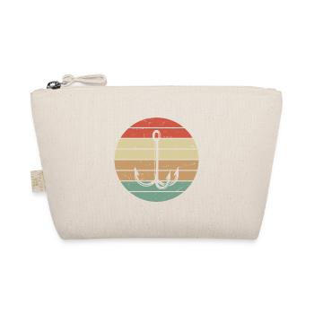 Fishing fishing gift angler fisherman fish retro - Organic Pouch - nature - Front