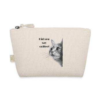 chat blanc gris demande du café - Trousse biologique - nature - Devant