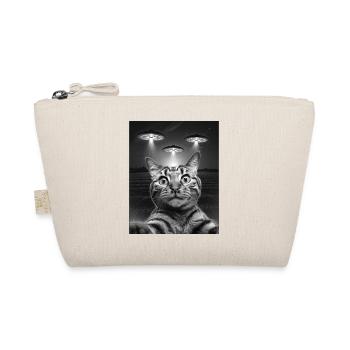 Funny cats selfie in front of UFOs cat UFO - Organic Pouch - nature - Front