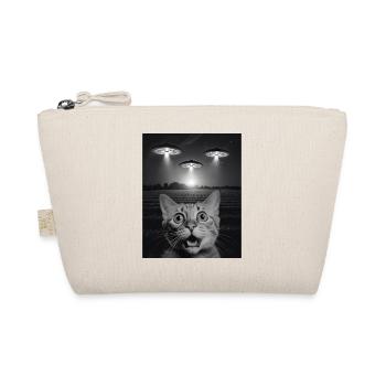 Funny cats selfie in front of UFOs cat UFO - Organic Pouch - nature - Front