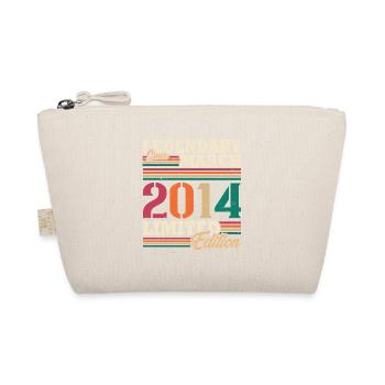 Vintage 2014 March Retro Anniversary Gift - Organic Pouch - nature - Front