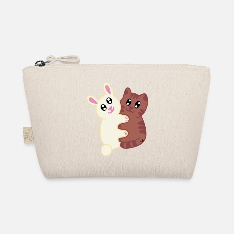Rabbit and Cat by L!LA - Organic Pouch - nature