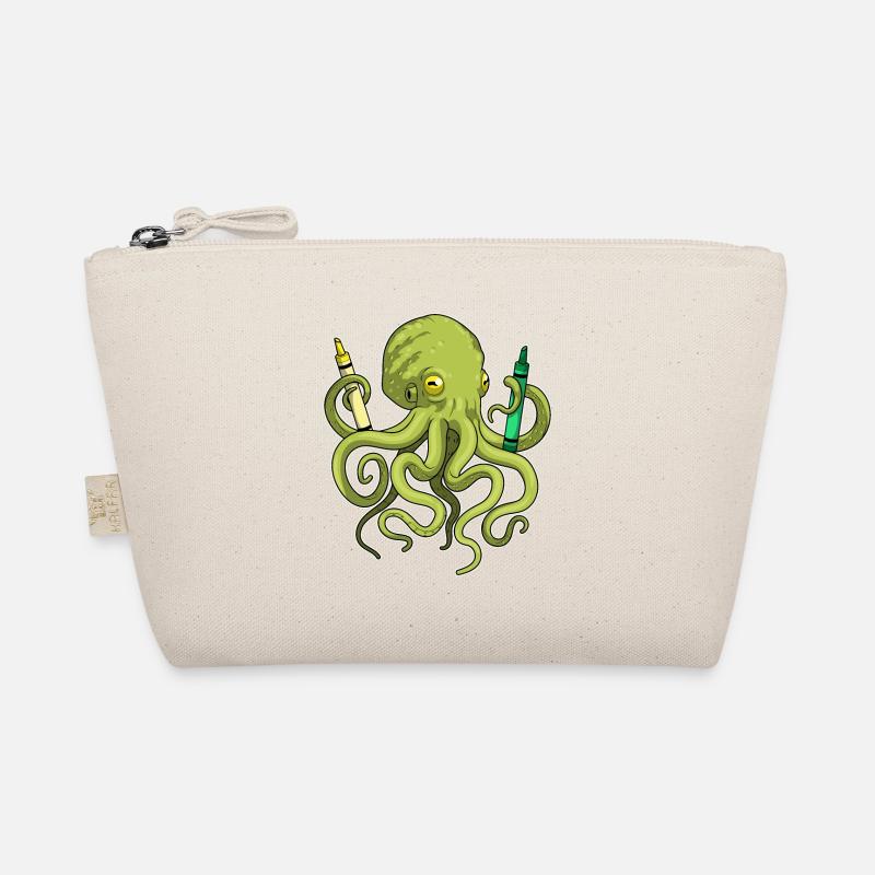 Octopus Pupil Crayons School Organic Pouch