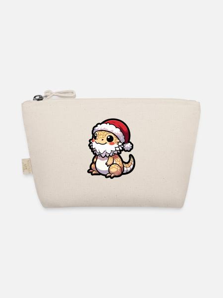 Mignon dragon barbu Noël - Trousse biologique - nature - Devant
