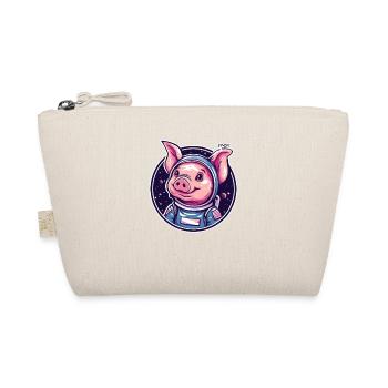 A Funny Space Pig Astronaut - Organic Pouch - nature - Front