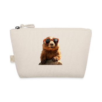 Marmot with sunglasses Rodent Ground Squirrel - Organic Pouch - nature - Front