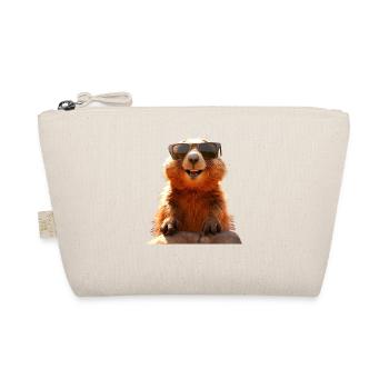 Marmot with sunglasses Rodent Ground Squirrel - Organic Pouch - nature - Front