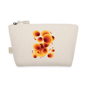 Abstrakte Polka Dots mit Farbverlauf - Bio-Täschchen - Natur - Vorne