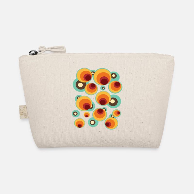 Vintage Mid Century Kreis Muster - Bio-Täschchen - Natur