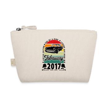 Birthday February 2017, Vintage February 2017. - Organic Pouch - nature - Front