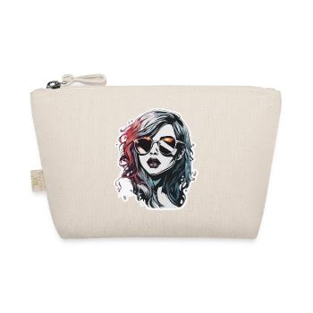 Woman / Pretty / Portrait / Colorful Hair / Model - Organic Pouch - nature - Front