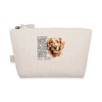 Golden Retriever Hundehalter T Als Gassi Outfit - Bio-Täschchen - Natur - Vorne