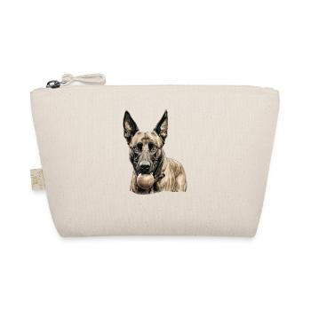 Belgian shepherd dog T dog owner Malinois police - Organic Pouch - nature - Front