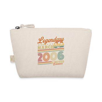 Legendary since March 2004 Vintage Birthday - Organic Pouch - nature - Front