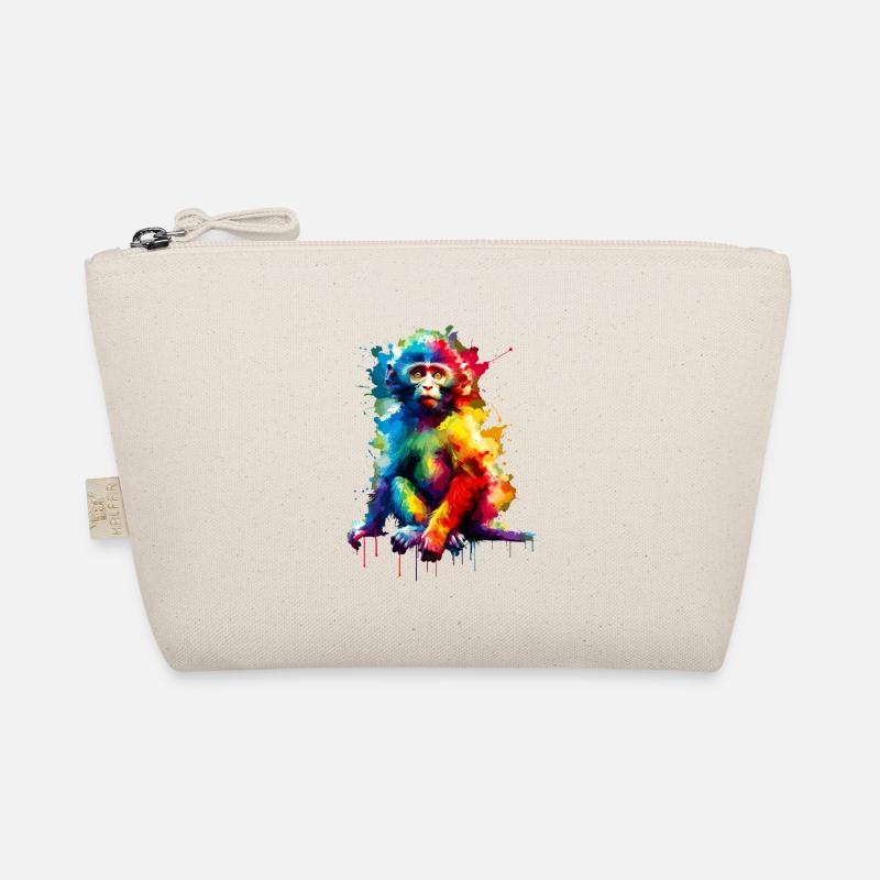 Coloré Splash Art Monkey Lover Ape Chimpanzé Trousse biologique