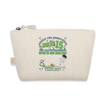 15th Birthday Girl & Boy Guestbook - Organic Pouch - nature - Front