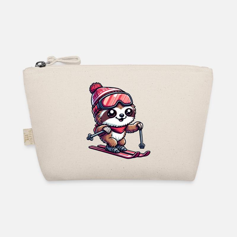 Sloth Skier Winter Vacation Fun Organic Pouch