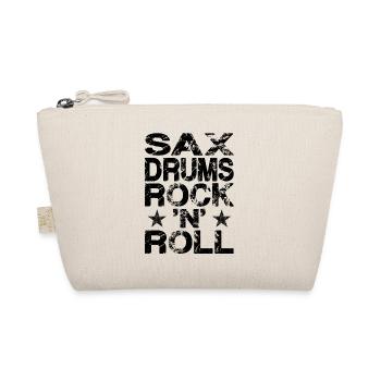 Saxophon Schlagzeug Rock 'n' Roll - Bio-Täschchen - Natur - Vorne