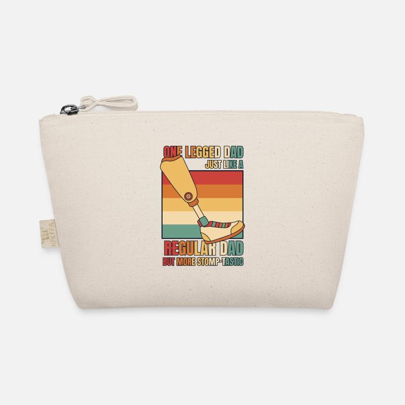 Einbeiniger Vater genau wie ein normaler Vater Benutzerbein Bio-Täschchen