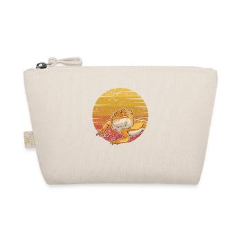 Retro Pogona Lizard Pet Owner Bearded Dragon - Organic Pouch - nature - Front