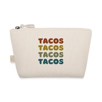 Tacos Retro - Tacos are my Valentine - Organic Pouch - nature - Front
