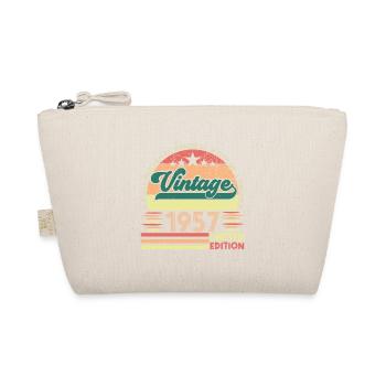 Retro 1957 Geburtstagsgeschenk. Jahrgang 1957. - Bio-Täschchen - Natur - Vorne