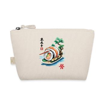 Sushi Aesthetic Japan Ukiyo-E Vintage Kunst - Bio-Täschchen - Natur - Vorne