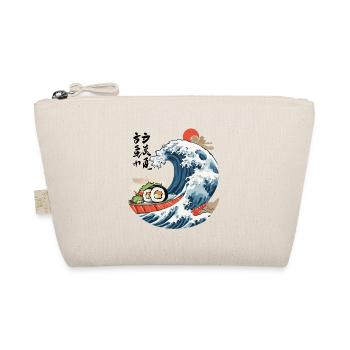 Sushi Ukiyo-E Welle Retro Japan Kunst - Bio-Täschchen - Natur - Vorne