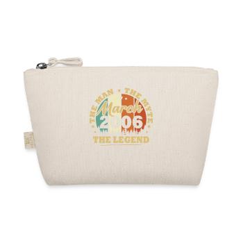 Vintage March 2006 18th Anniversary Gift - Organic Pouch - nature - Front