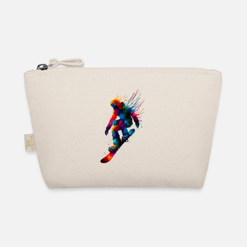 Colorful Splash Art Snowboarding Snowboard Organic Pouch