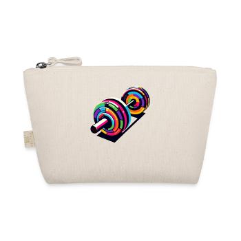 Colorful Pop Art Weights Weightlifting - Organic Pouch - nature - Front