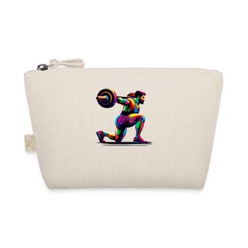 Colorful Pop Art Weightlifter Weights - Organic Pouch - nature - Front