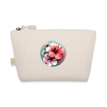 Hibiscus Drawn - Organic Pouch - nature - Front
