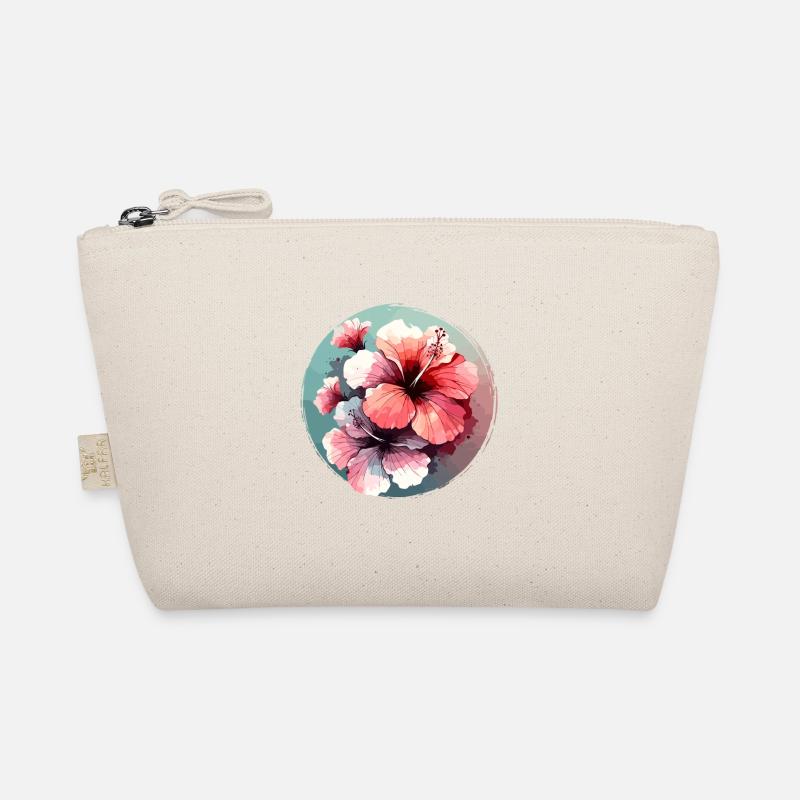 Hibiscus Drawn Organic Pouch