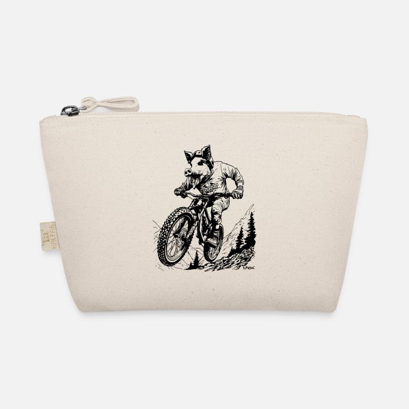 Mountain biking like a pig Organic Pouch