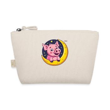 Little Piglet Pig on the Moon - Organic Pouch - nature - Front