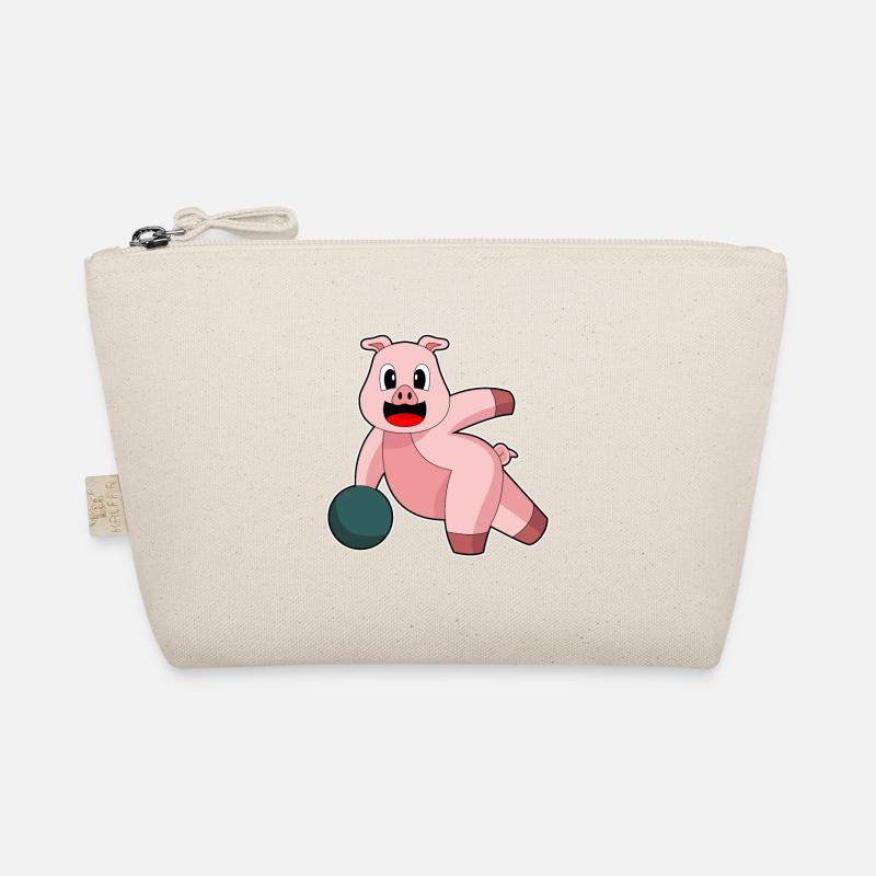 Schwein Bowling Bowlingkugel Bio-Täschchen