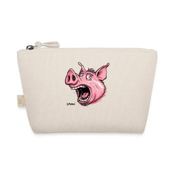 Schockiertes Schwein - Bio-Täschchen - Natur - Vorne