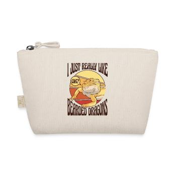 Really Like Bearded Dragons Pogona Lizard Pet - Organic Pouch - nature - Front